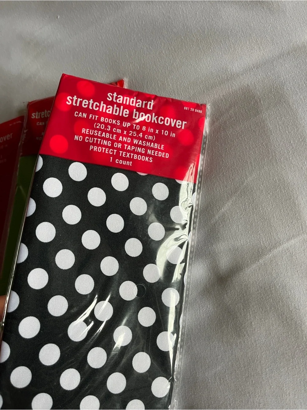 Target Stretchable Bookcover Lot (4) Jumbo & Standard Navy Pink Green Polka Dot